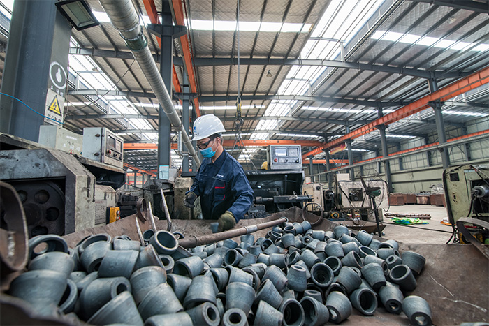 门头沟网架配件-锥头加工车间